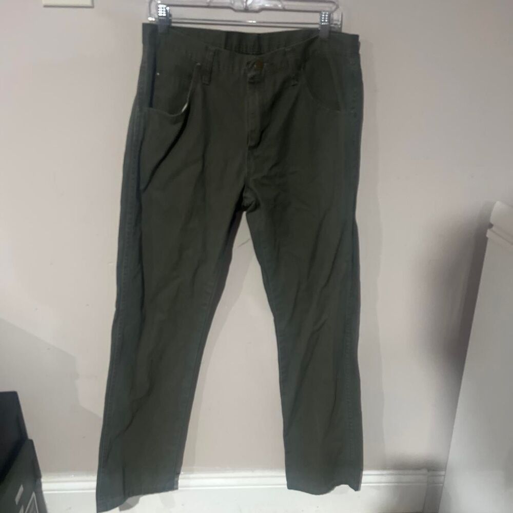 Wrangler Men's Green and Khaki Trousers